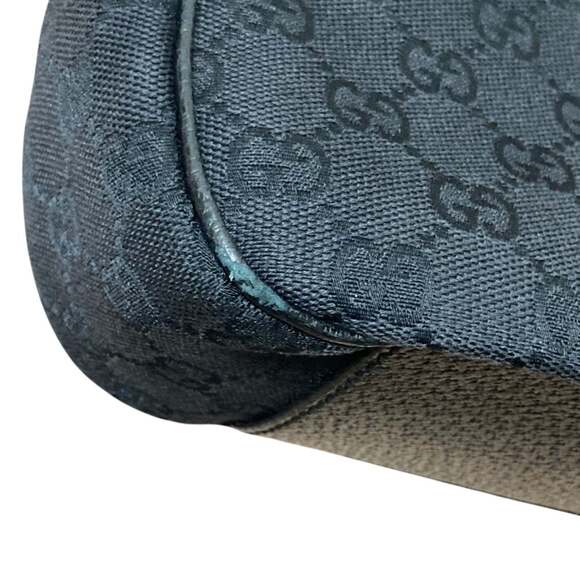 GUCCI GG Canvas and Leather Handbag 113012 Black Women's - Picture 10 of 11